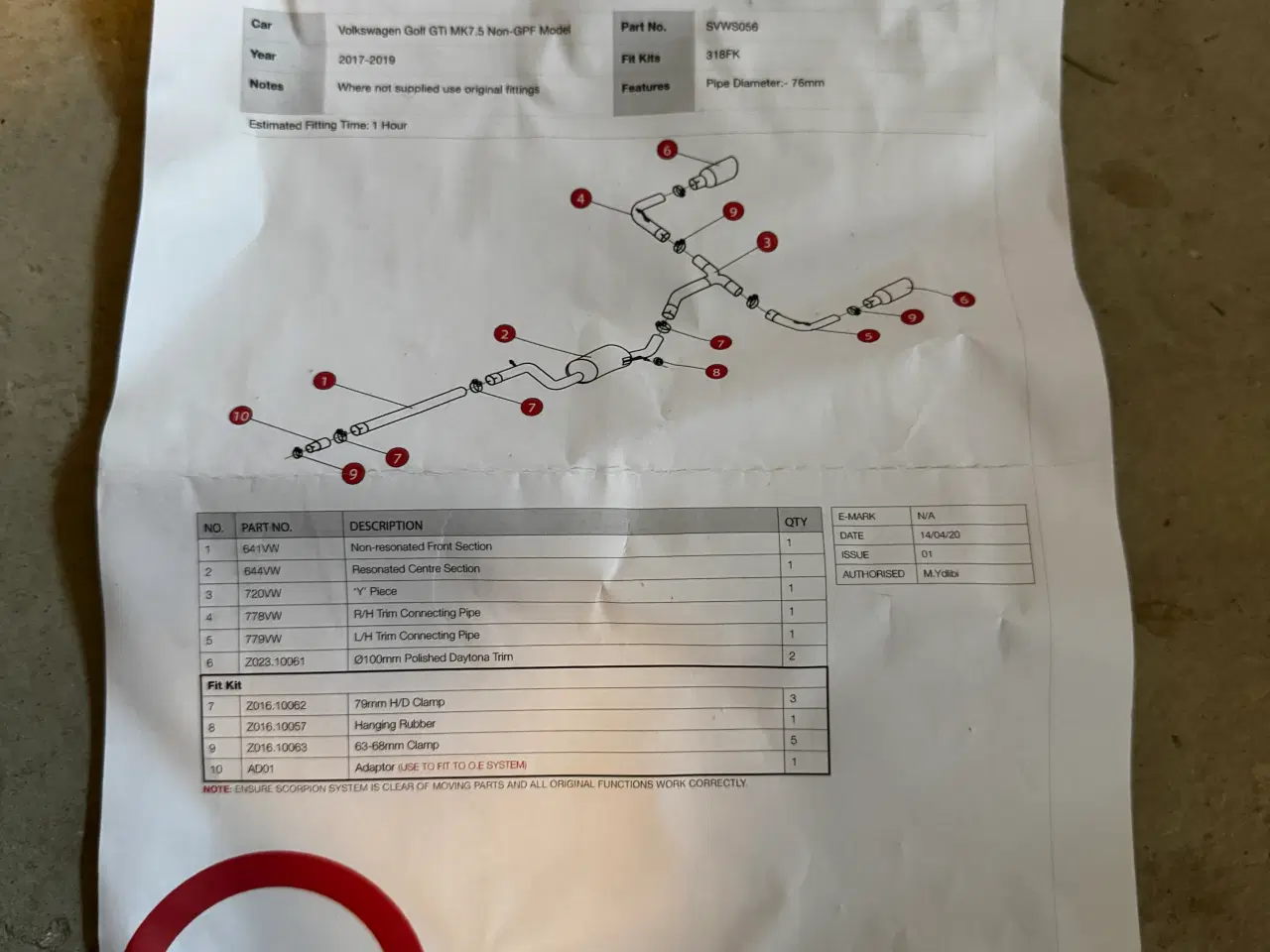 Billede 3 - Udstødning til golf gti