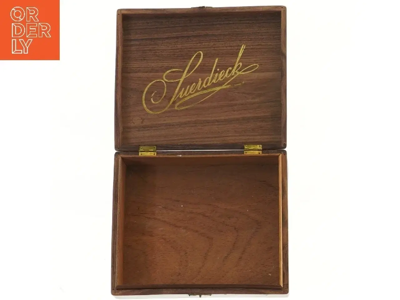 Billede 3 - Trækasse til cigarer (str. 19,5x16,5x4,5 cm)