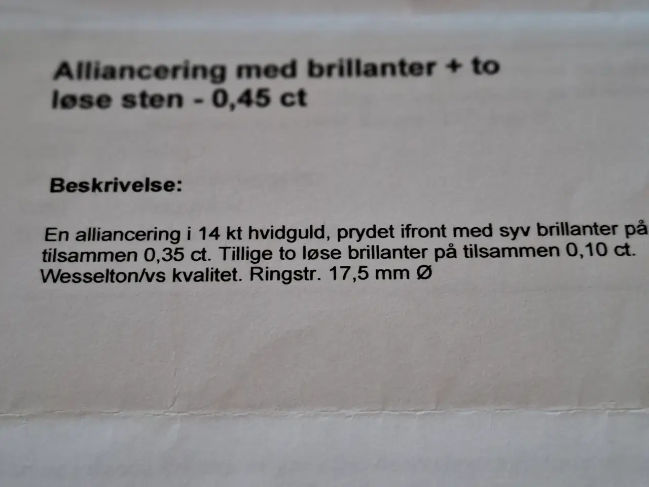 Billede 7 - 14 kt Hvidgulds Alliancering med brillianter