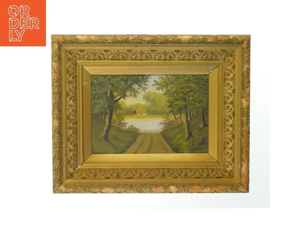 Billede 1 - Landskabsmaleri i ramme (str. 54x43 cm)