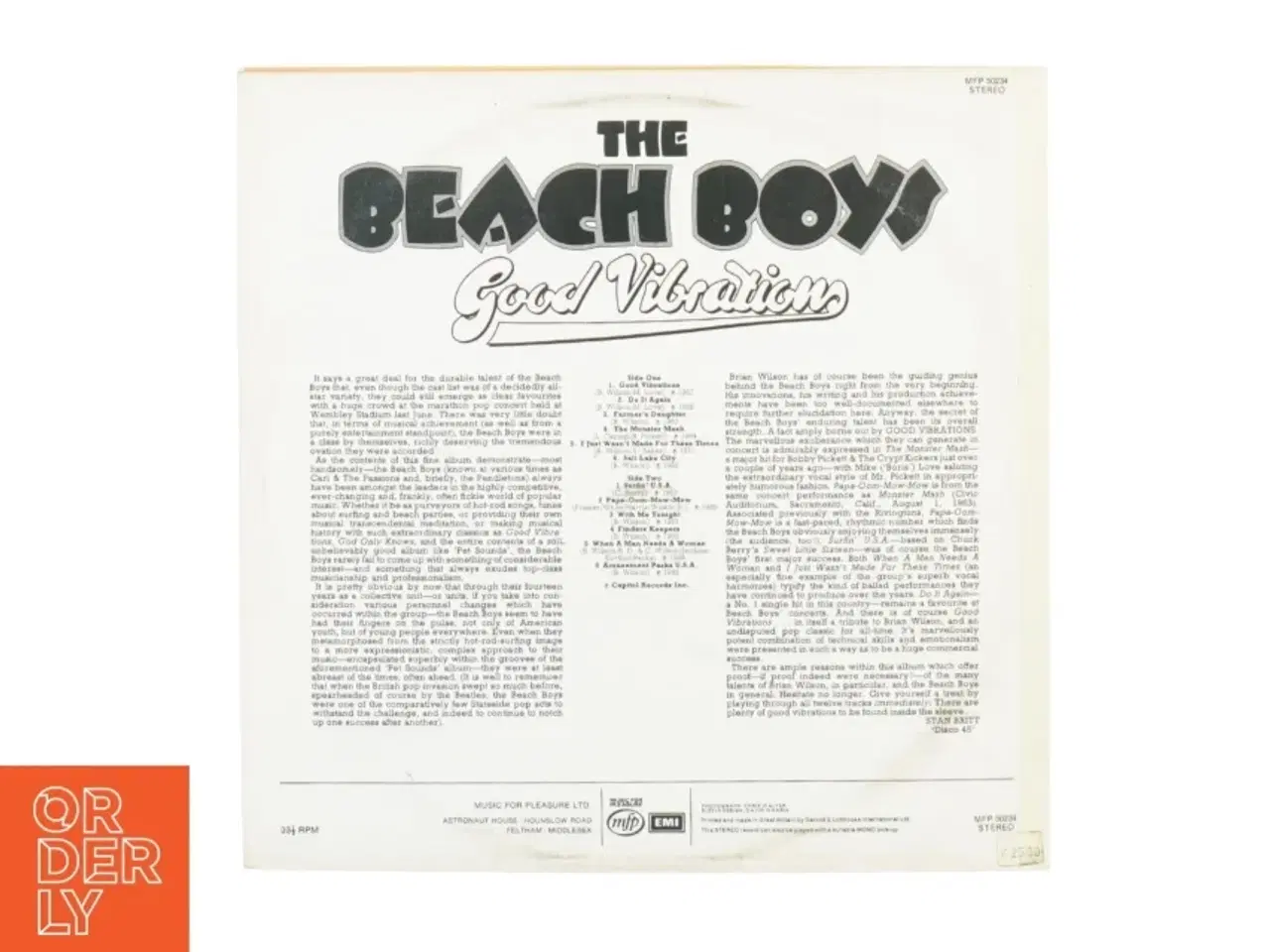 Billede 2 - The beach boys, good vibrations fra Mfp (str. 30 cm)