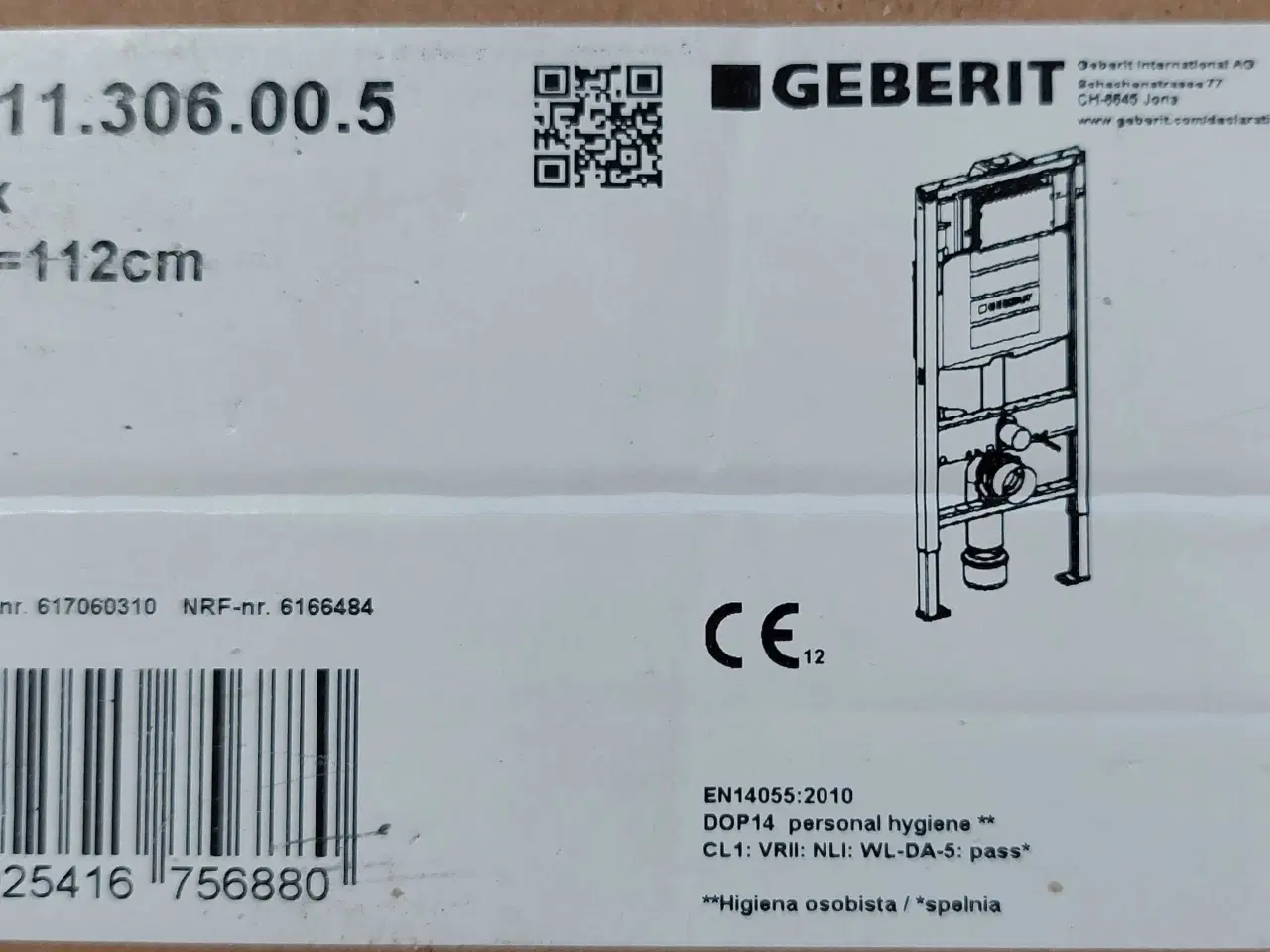 Billede 2 - Indbygningscisterne Geberit 112 cm. Ubrugt 