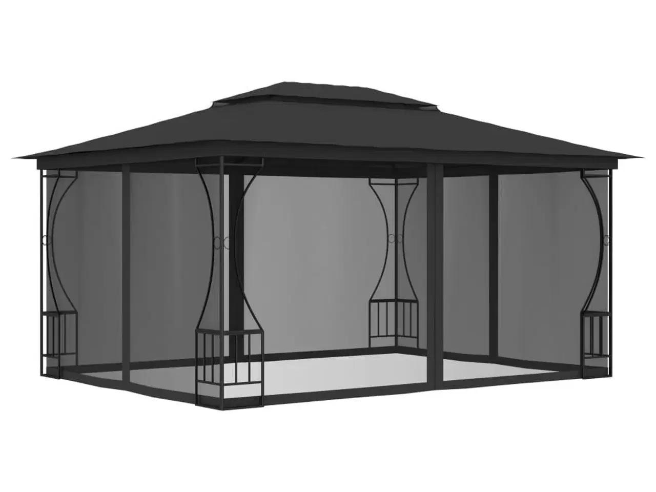 Billede 1 - Pavillon med net 300x400x265 cm antracitgrå