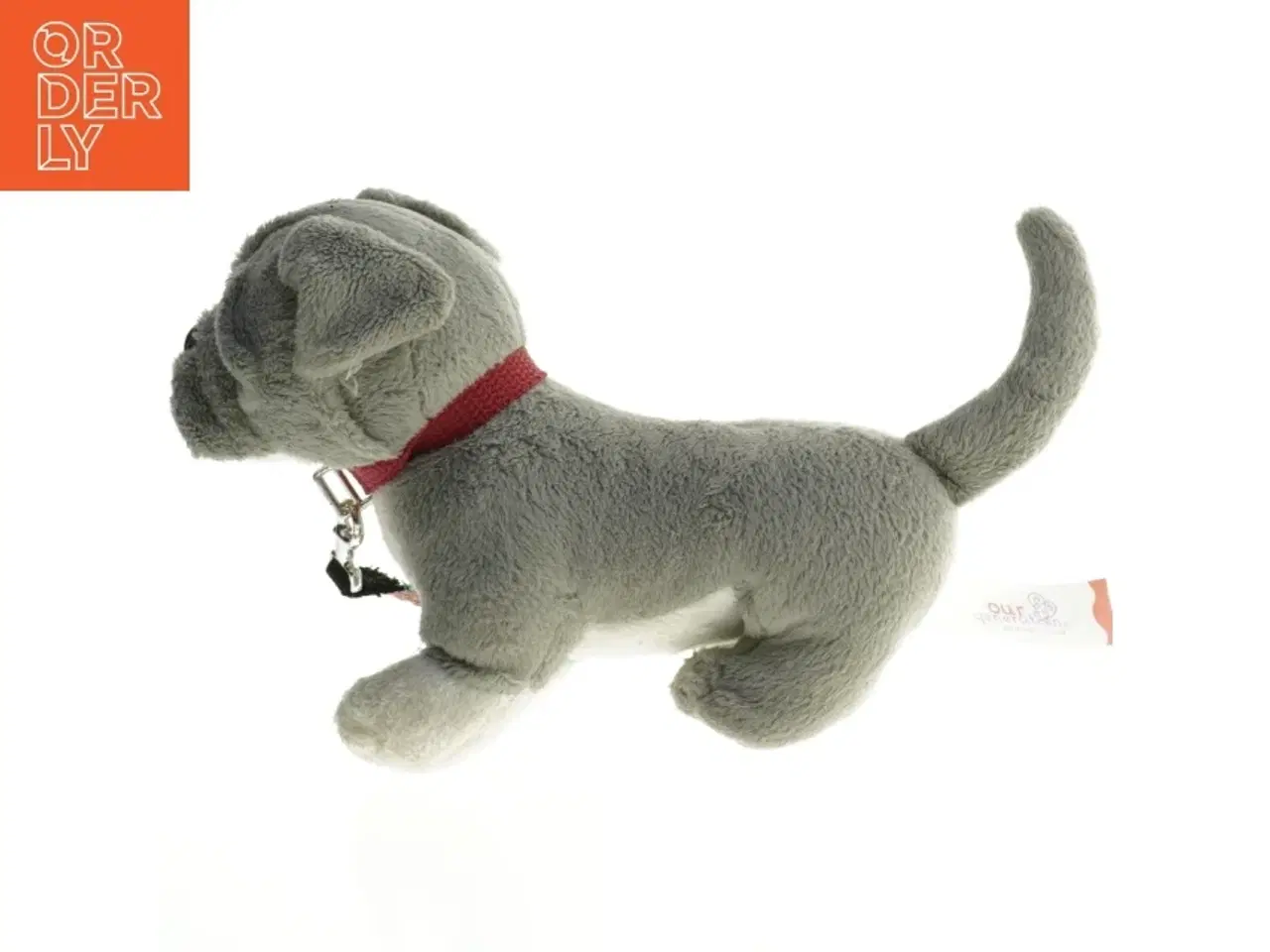Billede 1 - Tøjhund med halsbånd og snor fra Our Generation (str. 18 x 9 cm)