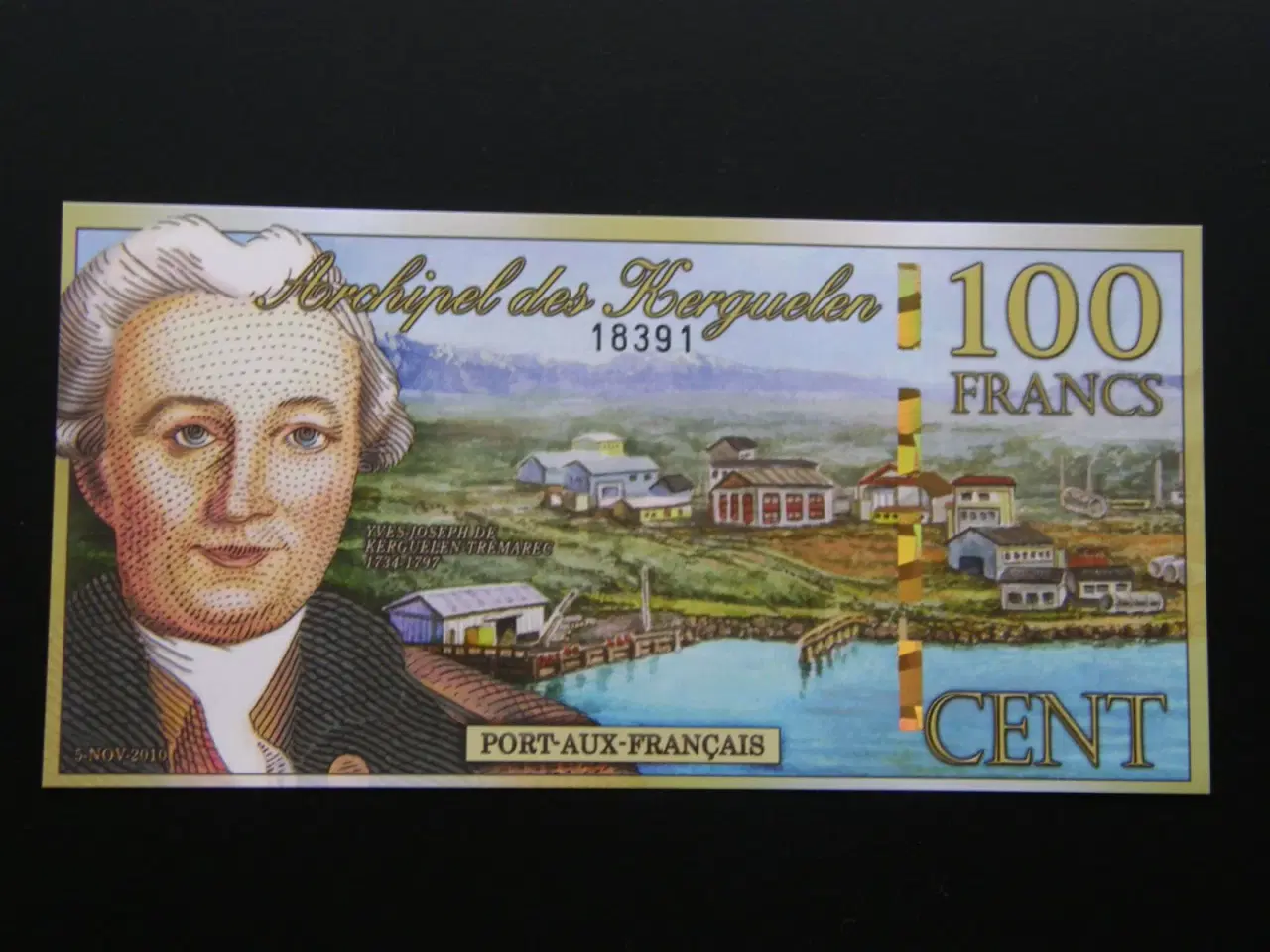 Billede 1 - Kerguelen 100 Francs 2010-11 Unc.