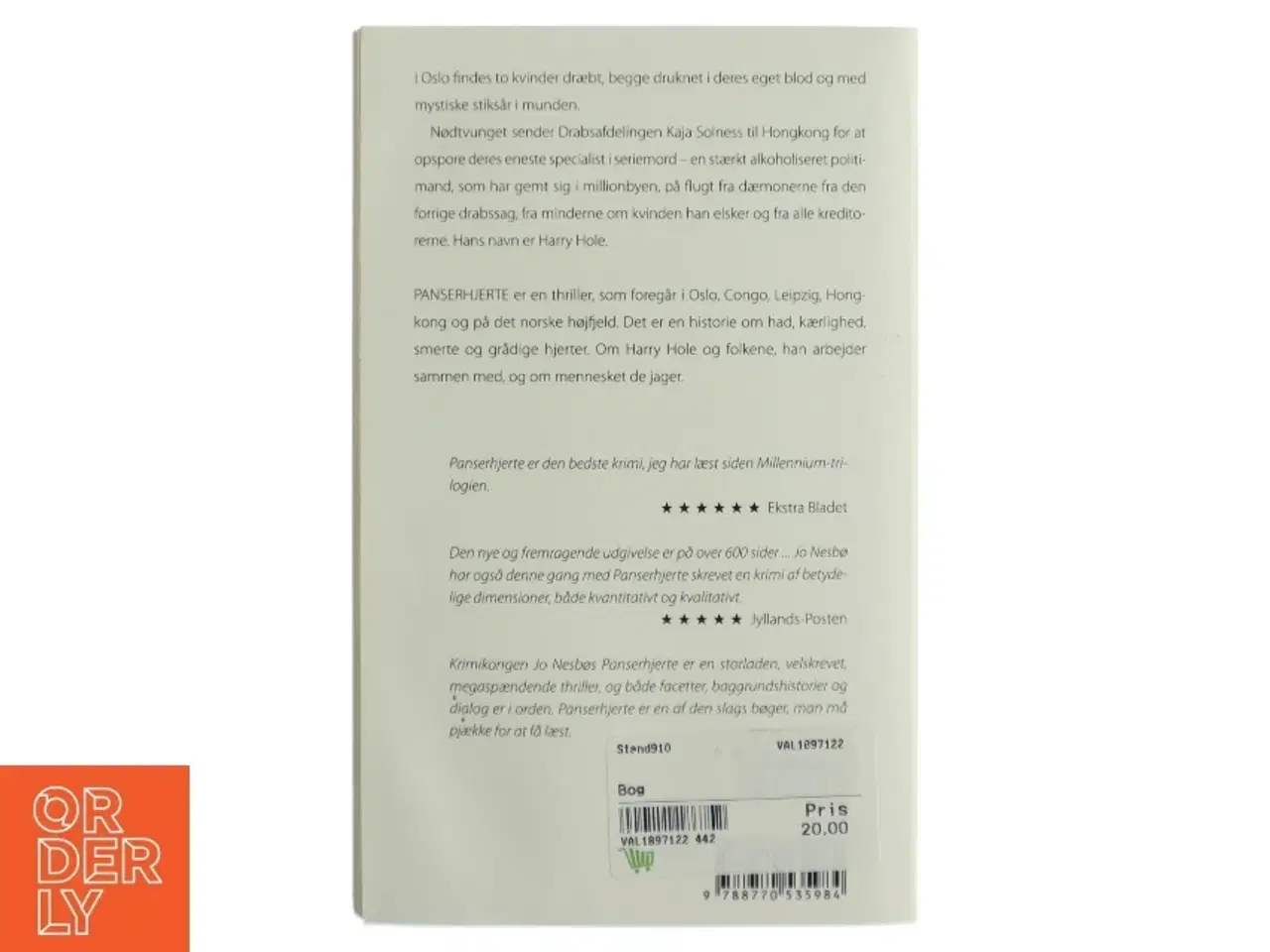 Billede 2 - Panserhjerte af Jo Nesbø (Bog)