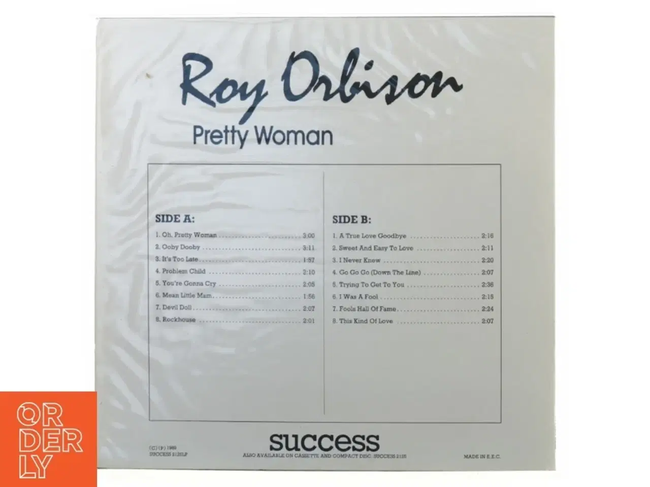 Billede 2 - LP Roy Orbiron "Pretty woman" fra Succes (str. 31 x 31 cm)