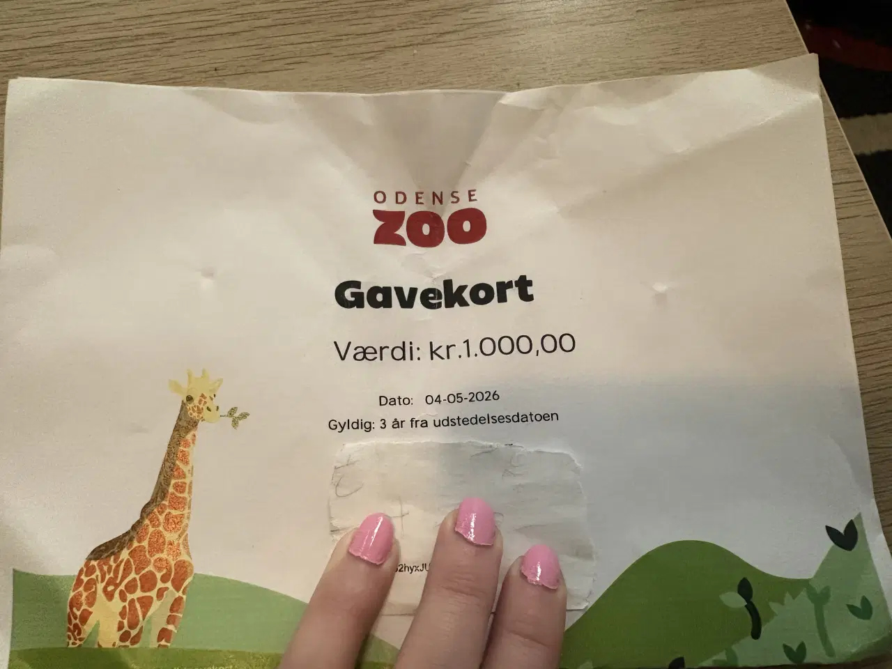 Billede 1 - Gavekort til Odense zoo