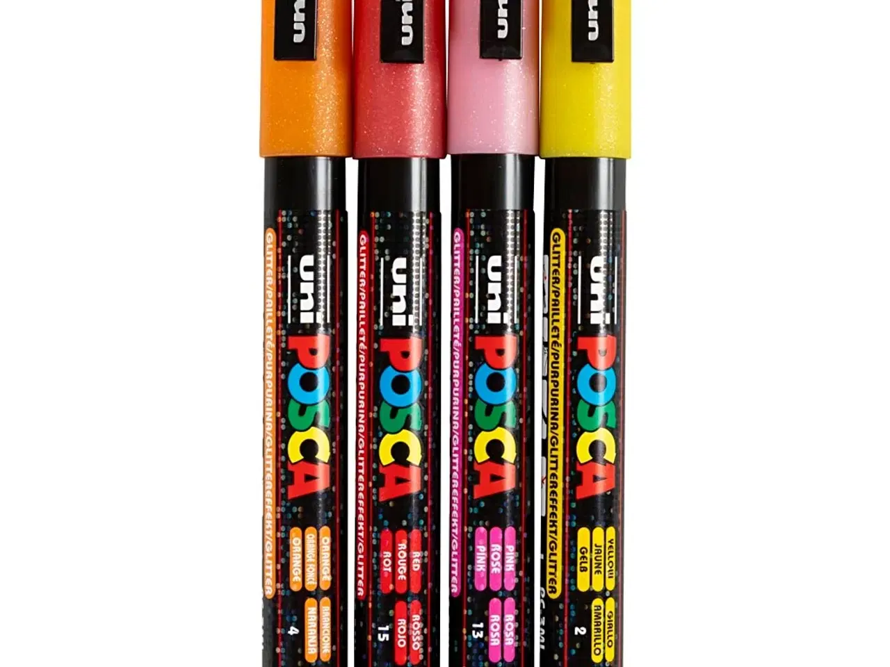 Billede 1 - Posca Tusch, nr. PC-3M, streg 0,9-1,3 mm, fine, glitterfarver, 4 stk./ 1 stk.