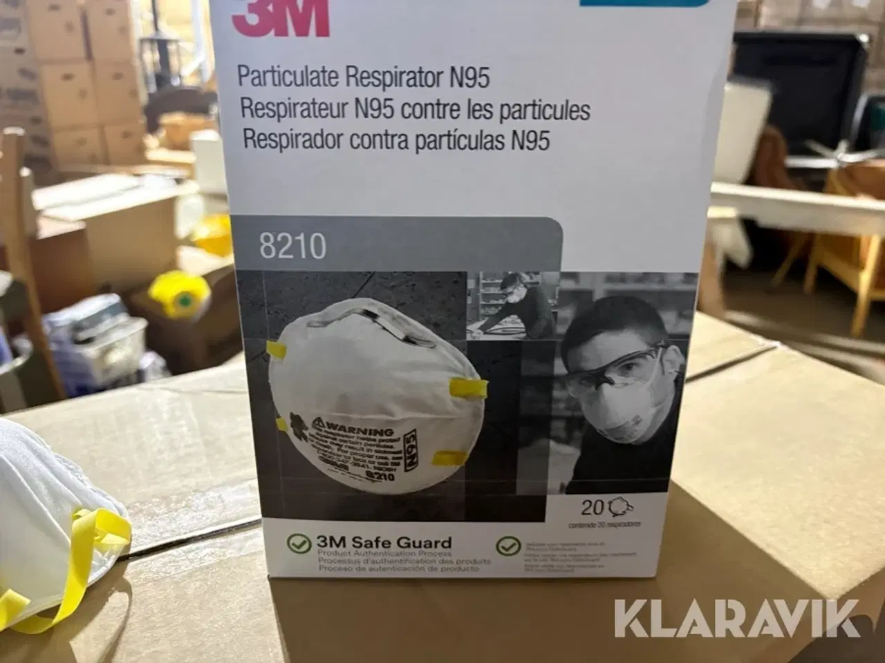 Billede 2 - Støvmasker 1 Palle 3M N95 6720 styk