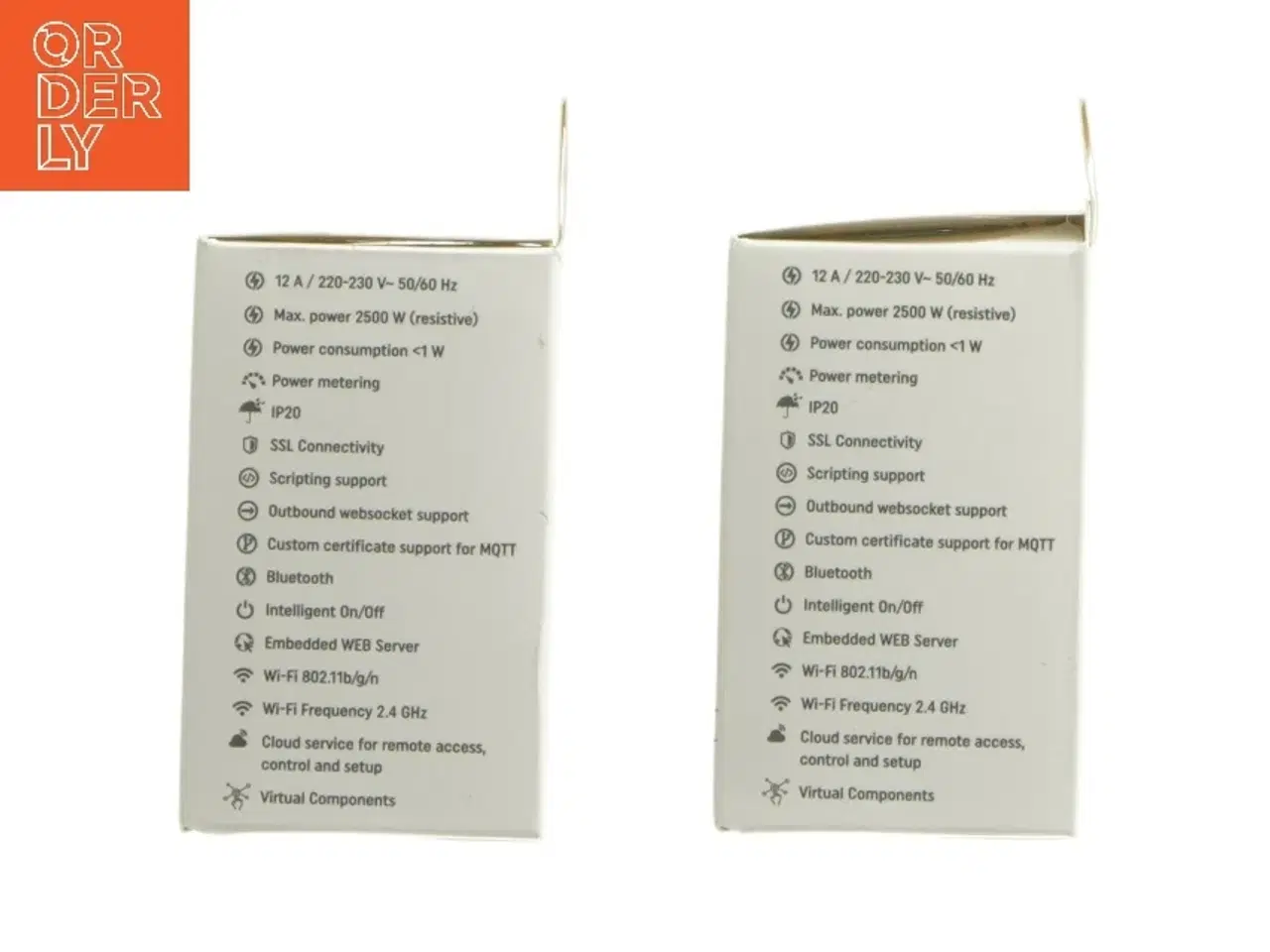 Billede 2 - 2 stk. Shelly Plug S Smart Wi-Fi og Bluetooth stik fra Shelly (str. 7,5x5,5x5 cm)