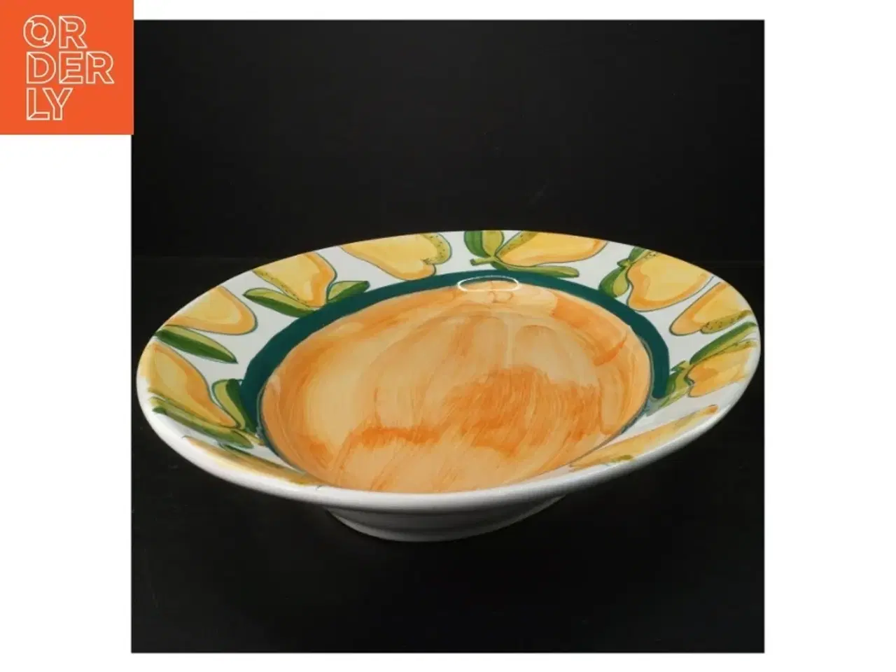Billede 1 - Dekorativ oval keramikfad (str. 51 x 30 cm)