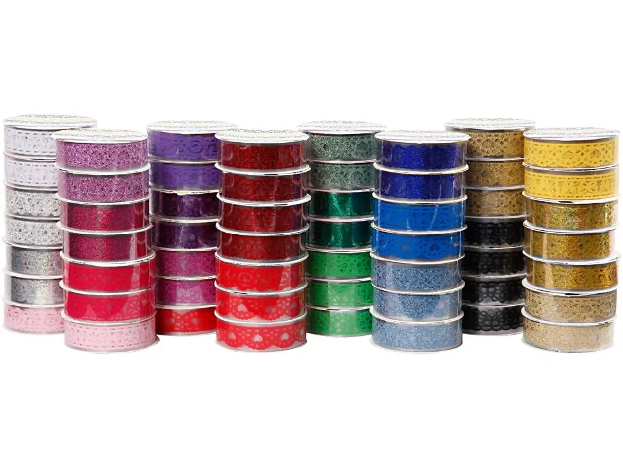 Billede 1 - Blondetape 15 mm - Ass. farver, 56 m til kreative projekter