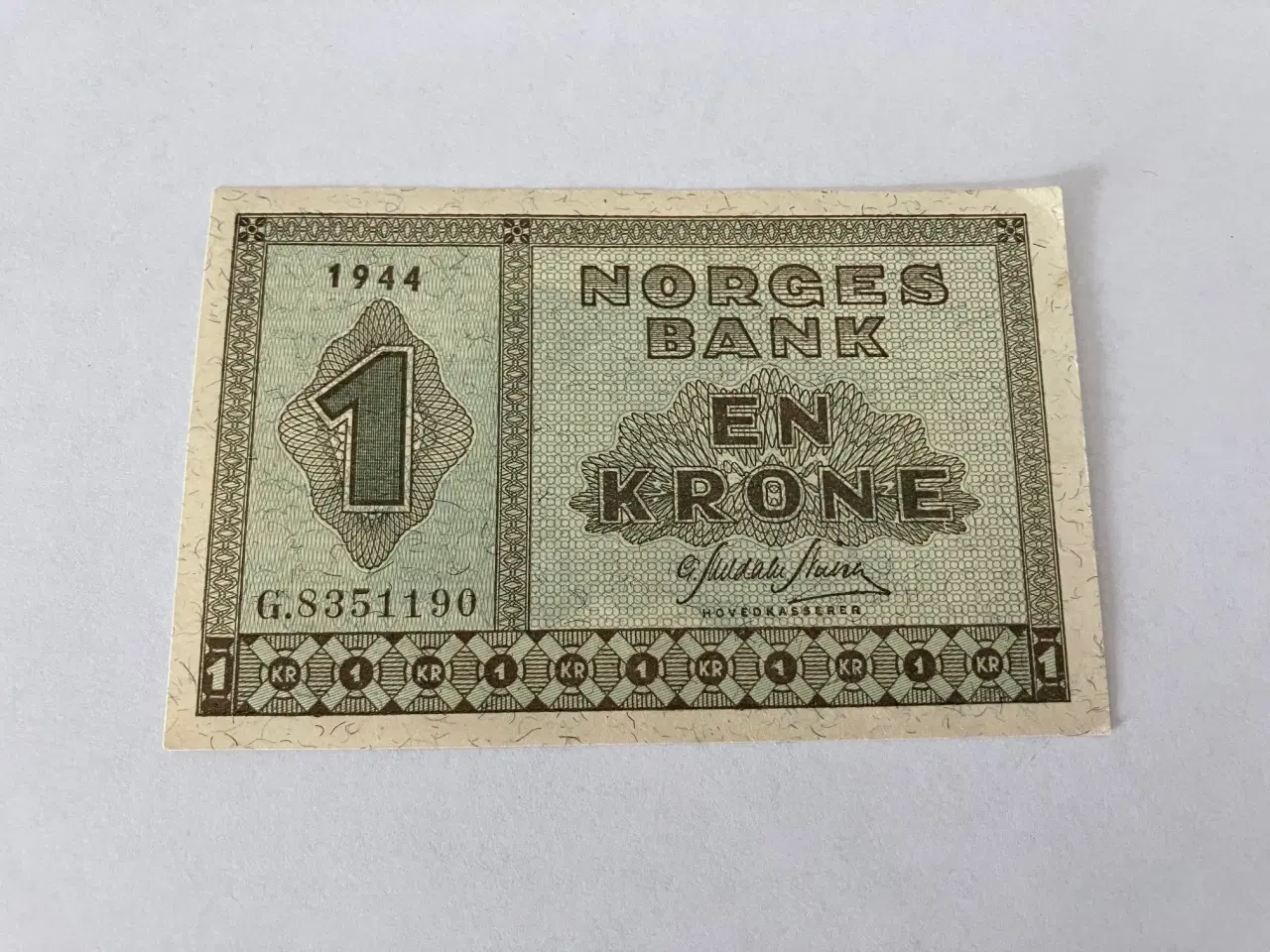 Billede 1 - 1 Krone 1944 Norge - Flot stand