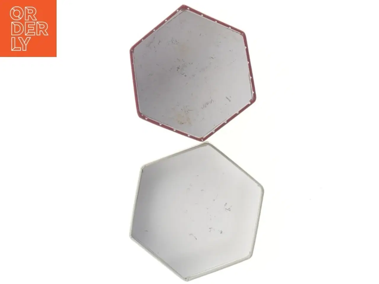 Billede 4 - Hexagon æske med julemotiv (str. 5x8 cm)