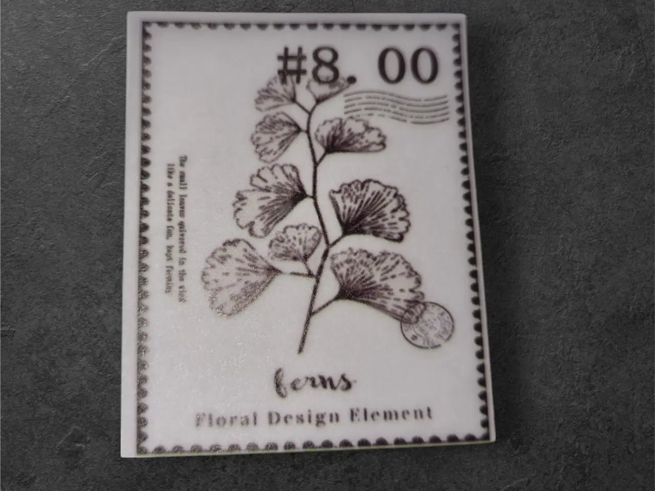 Billede 1 - Papirark med gråtoneillustration af bregner Forvan