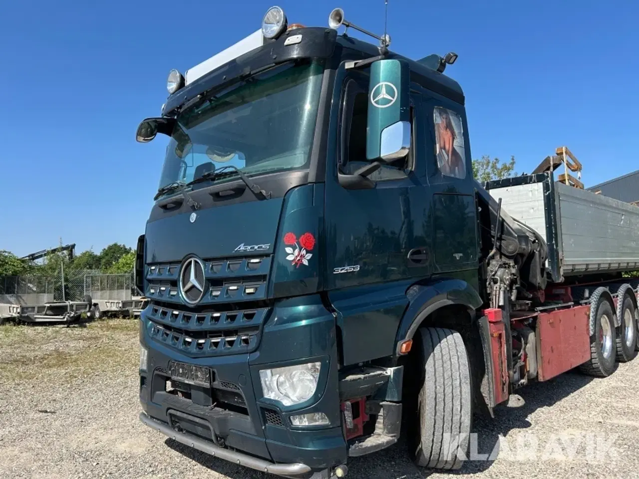 Billede 8 - Lastbil med wirehejs og kran Mercedes Arocs 8x4