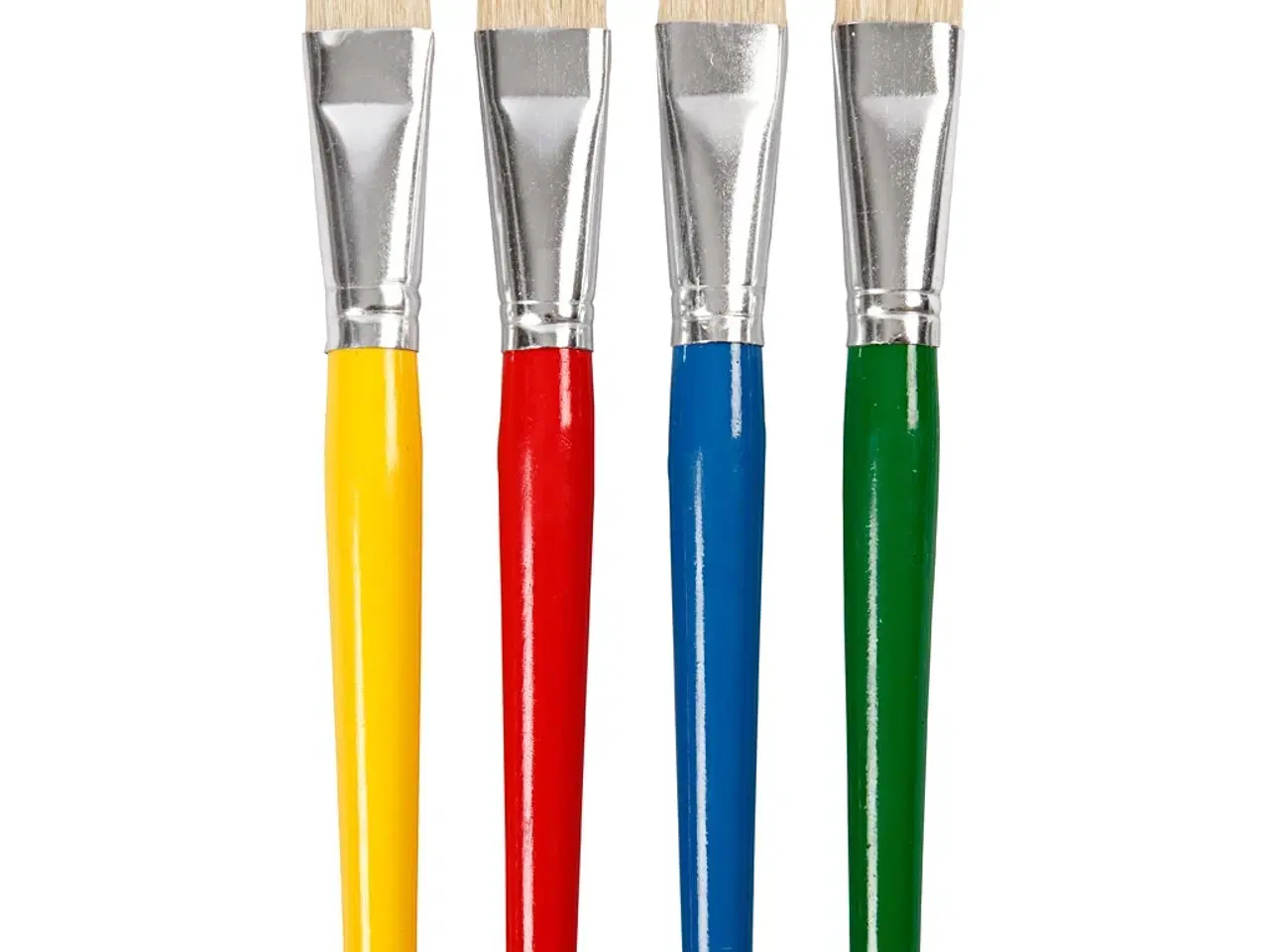 Billede 1 - Børnepensler 4 stk. - Flade, 19 cm, 20 mm bredde