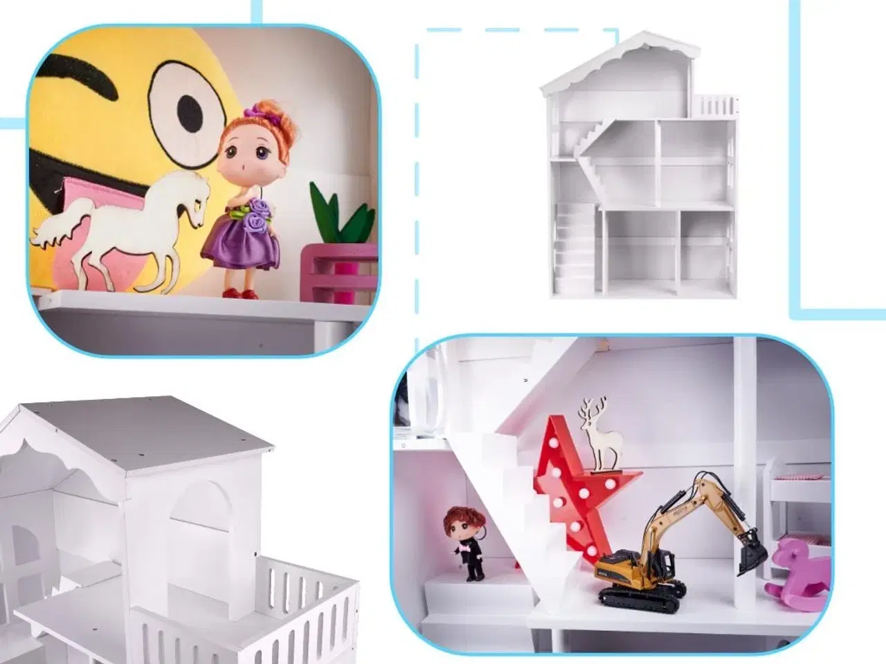 Billede 3 - Dukkehus bogreol 2‑i‑1 LULILO CALLA XXL – 116 cm