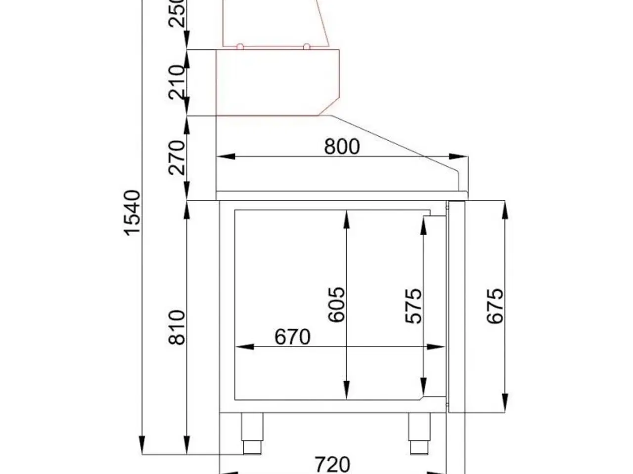 Billede 3 - Pizzadisk – med 1 låge 2 skuffer – 380 liter