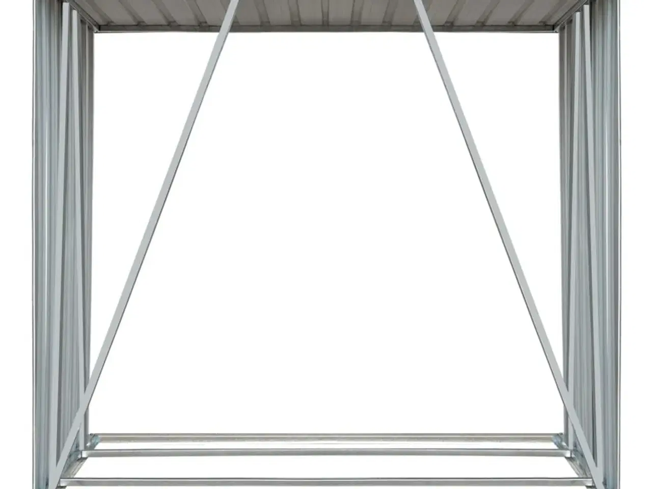 Billede 3 - Brændeskur til haven 163x83x154 cm galvaniseret stål antracitgrå