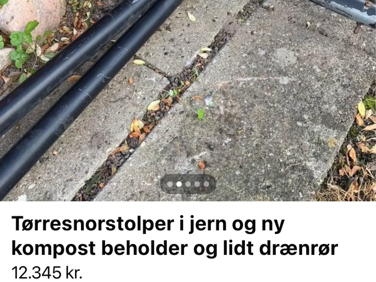 Billede 2 - Tørresnorstolper i jern.kompost beholder lidt dræn