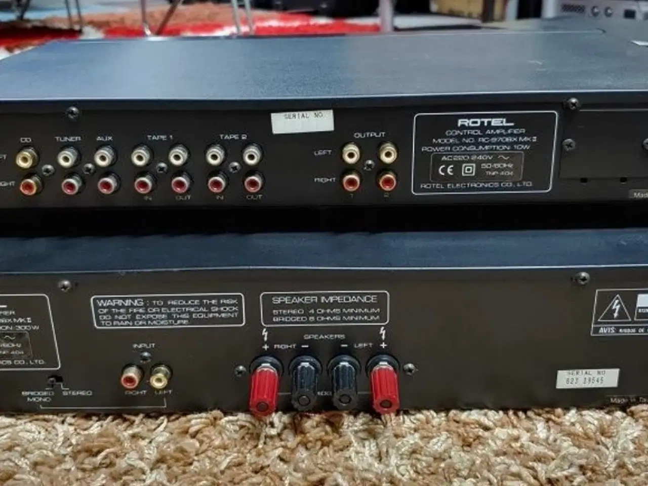 Billede 2 - Forstærkersæt Rotel 970BX Pre & Power Amplifiers 