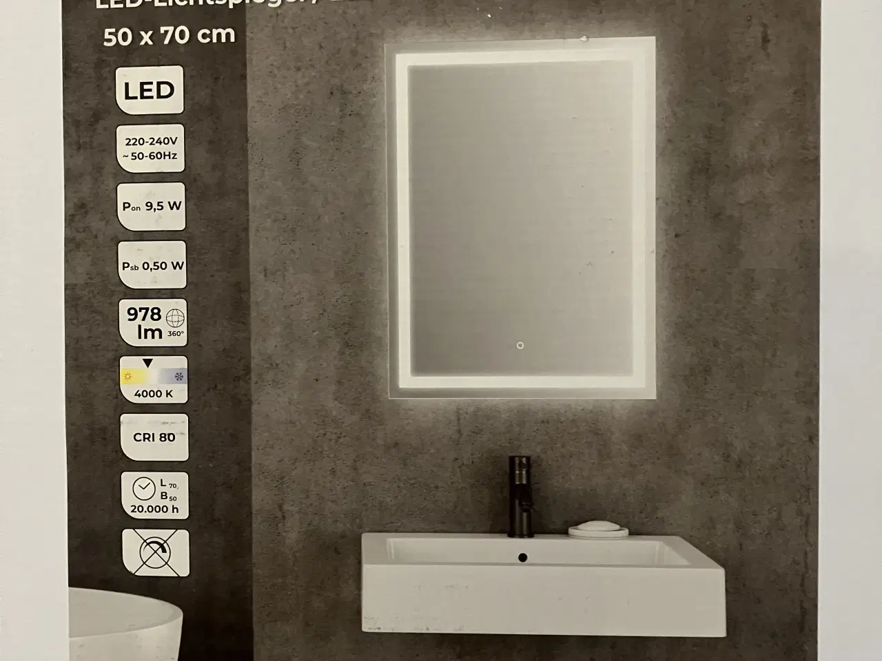 Billede 1 - Badeværelses spejl