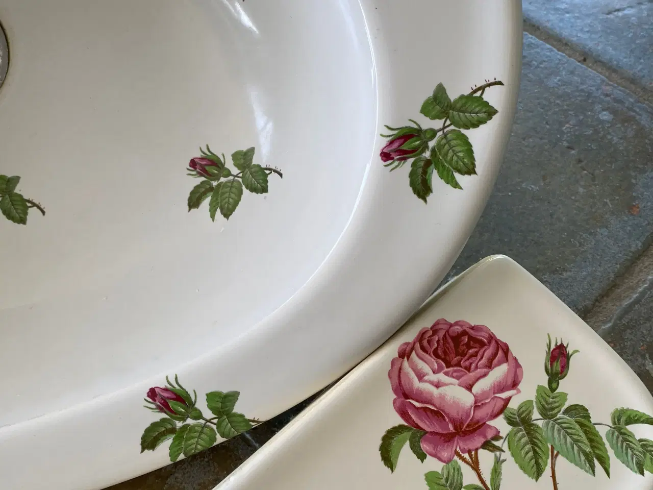 Billede 4 - Porcelaine de Paris håndvask, hylde og holder