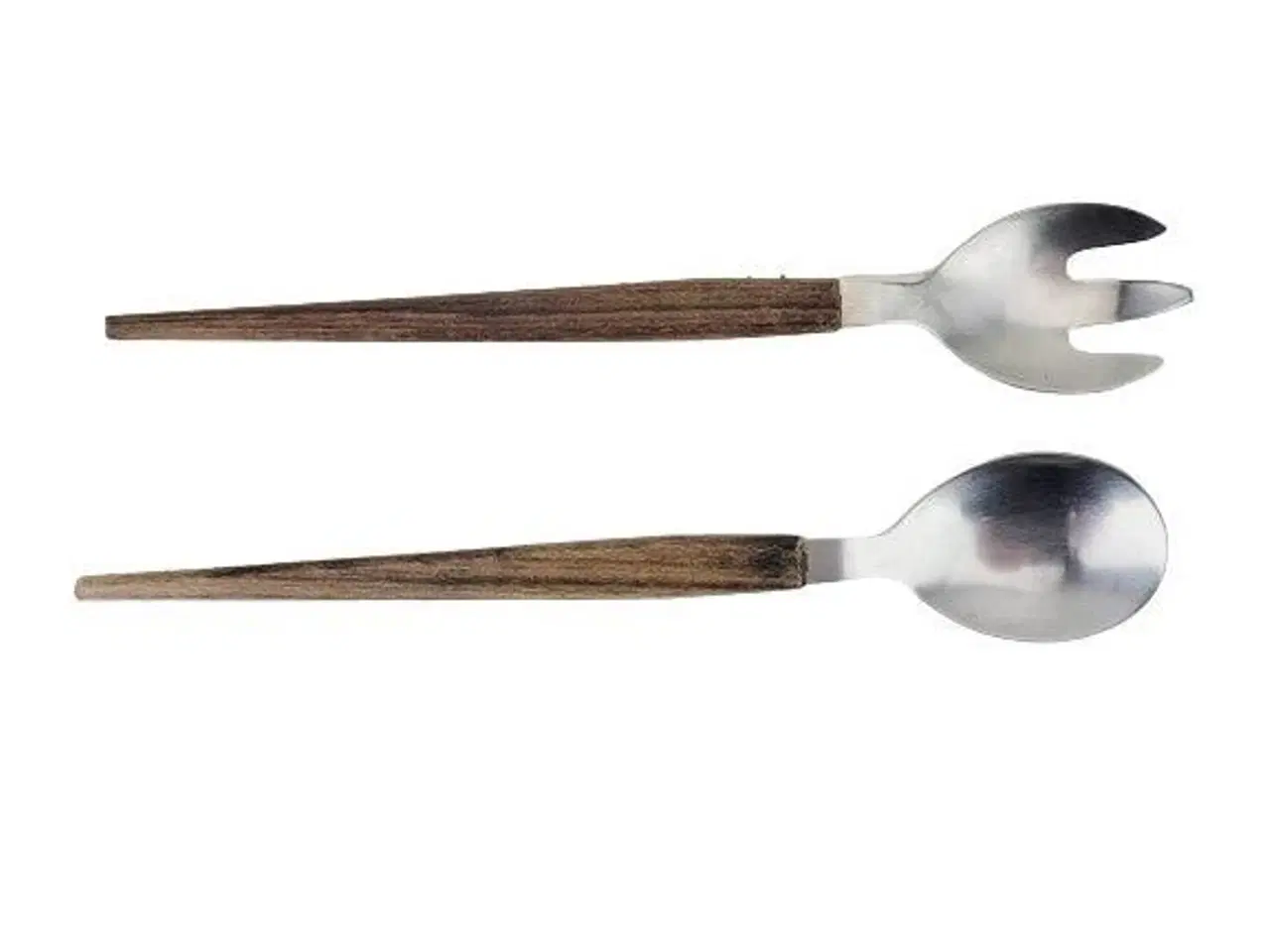 Billede 1 - ⭐️- Retro Salatbestik - Skaft i Teak