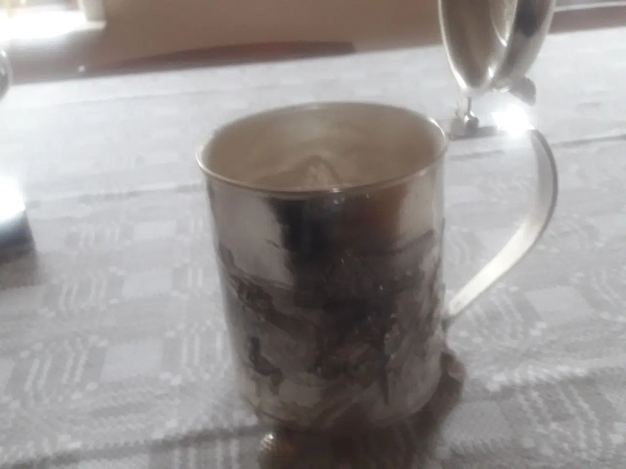 Billede 2 - Ølkrus i sølvplet 
