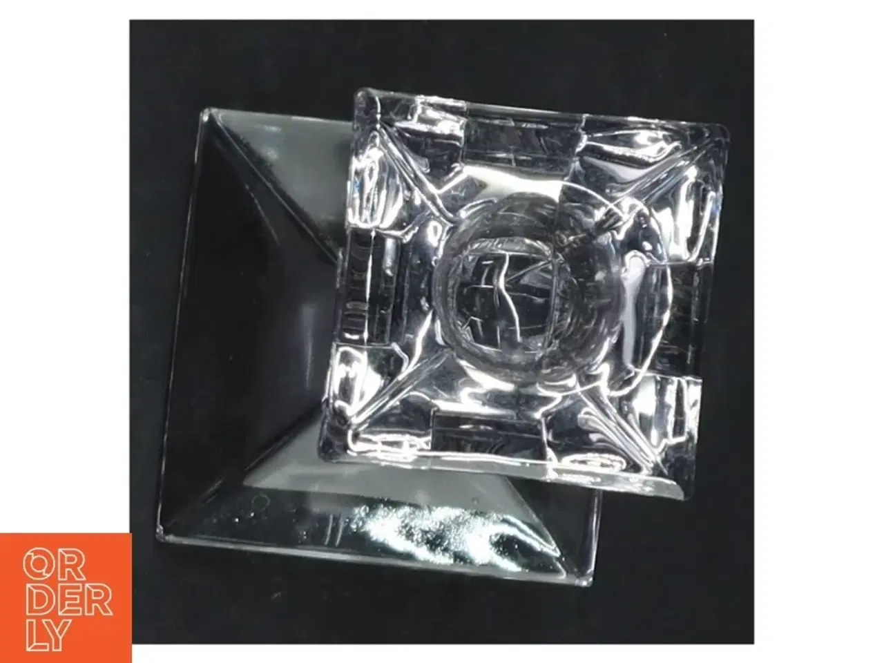 Billede 4 - Glas lysestage (str. 18 cm)