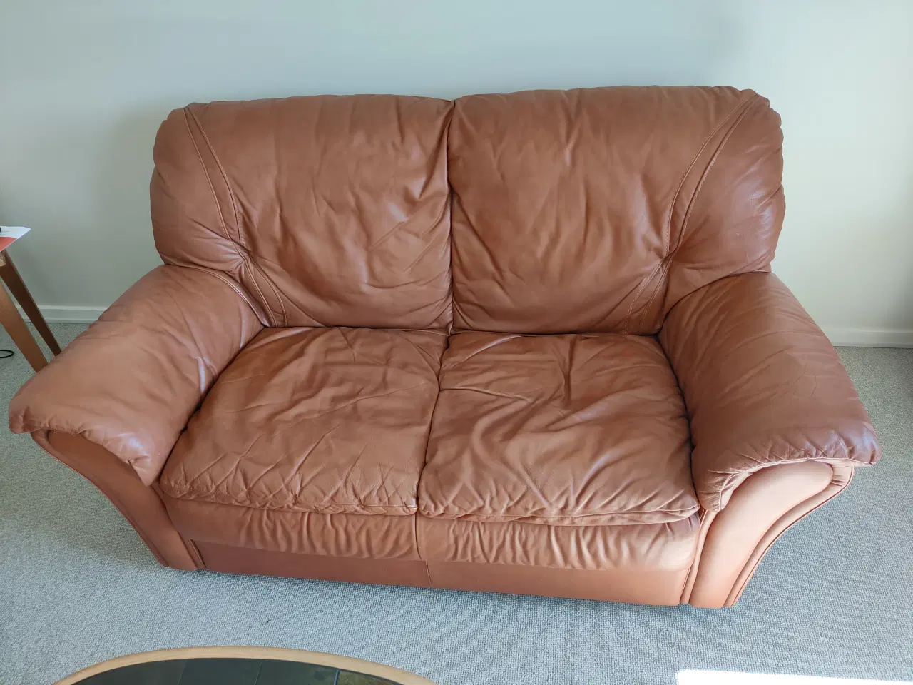 Billede 1 - Ægte italiensk Natuzzi læder sofagruppe 