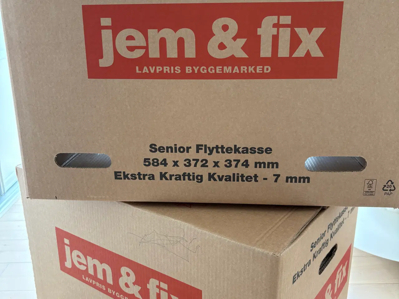 Billede 1 - 65 senior flyttekasser i kraftig kvalitet