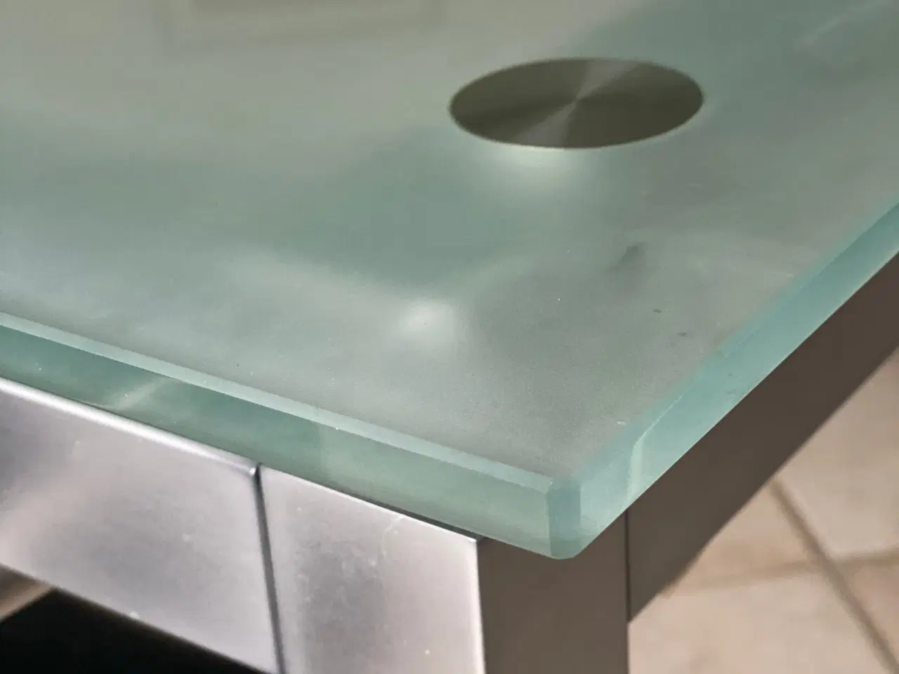 Billede 3 - Spisebord, glas med tillægsplade