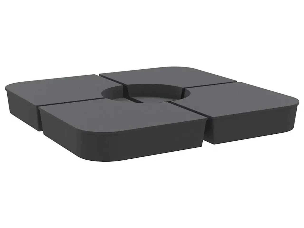 Billede 5 - 4 dele parasolbund til parasolfod 100 kg PP