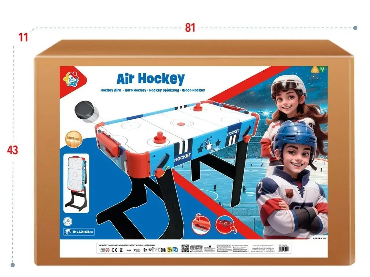 Billede 2 - Air hockey bord CB Games - 81 × 63 × 42 cm
