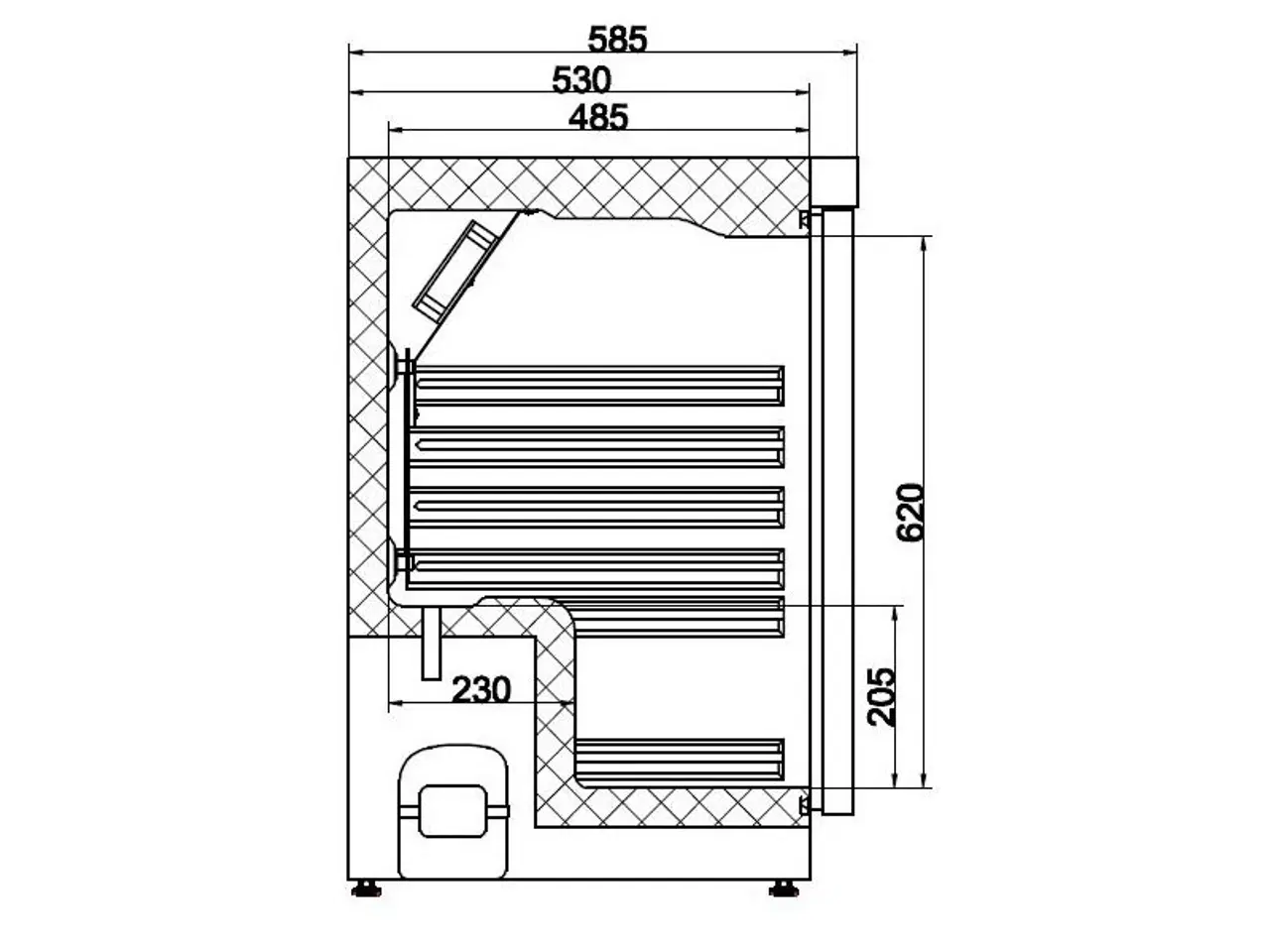 Billede 2 - Combisteel industrikøleskab – 44 kg