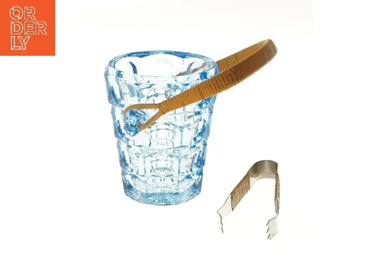 Billede 4 - Holmegaard Is-spand med tang (str. Ø 12x15 cm)