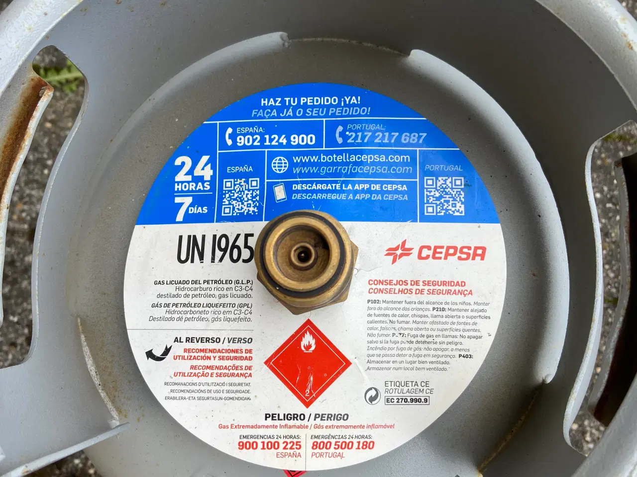 Billede 3 - Gas flaske Spansk model (uden gas)