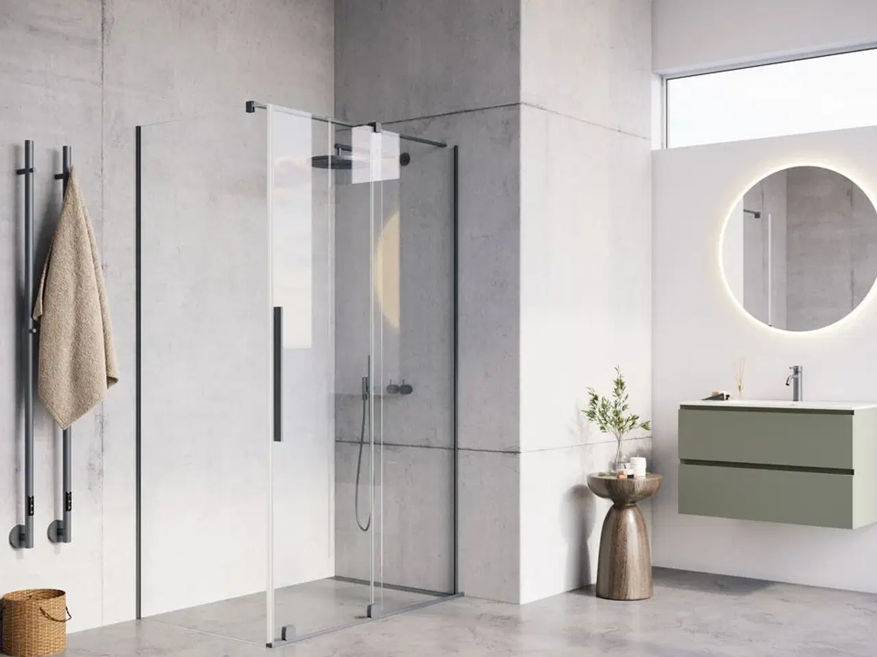 Billede 2 - Ny Faro 52 glas skydedør. Sort profiler. Klar glas