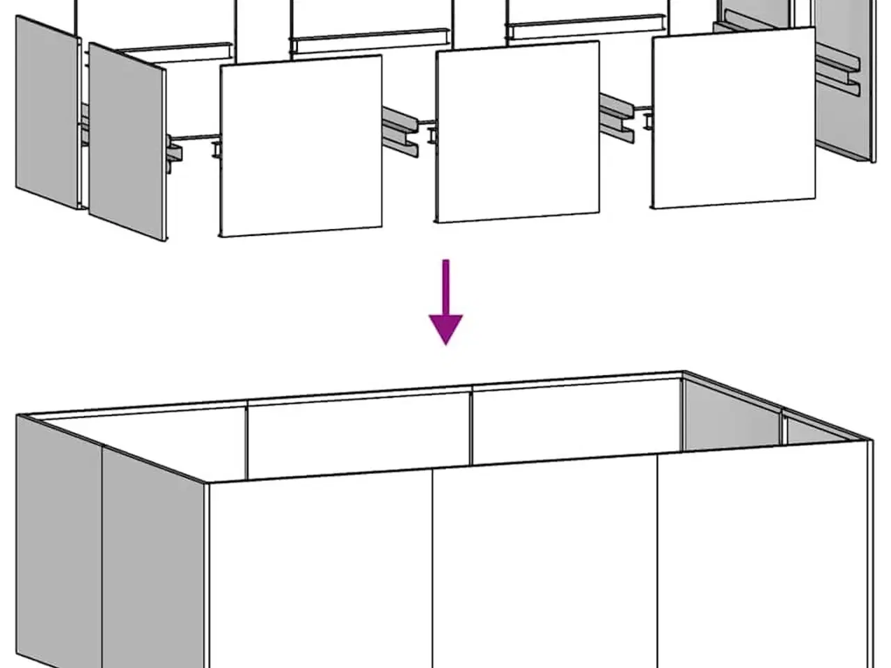 Billede 6 - Plantekasse 120x80x40 cm stål sort
