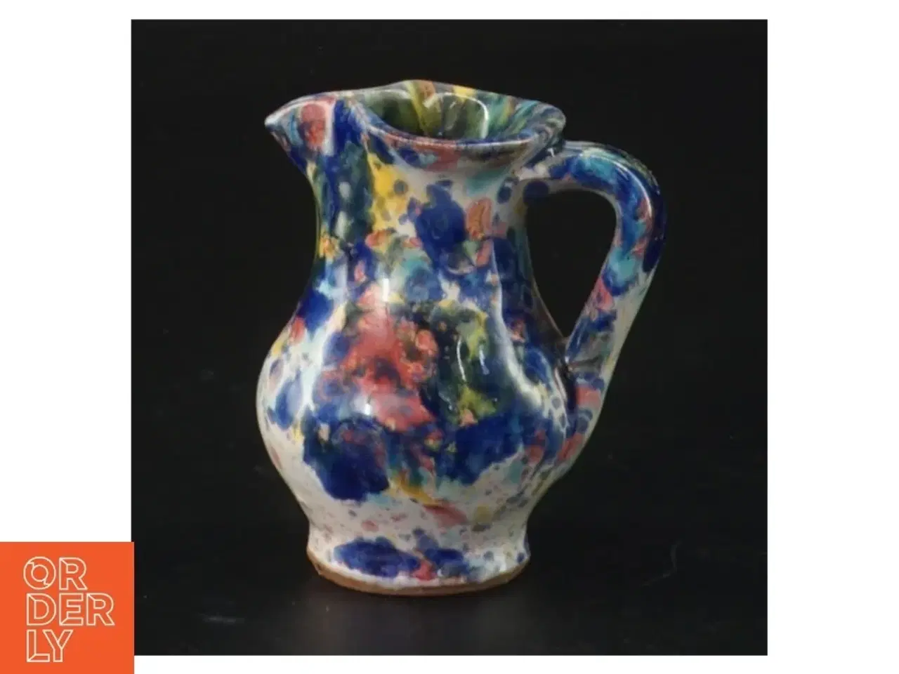Billede 1 - Lille malet kande (str. H. 6 cm. ø. 5 cm)