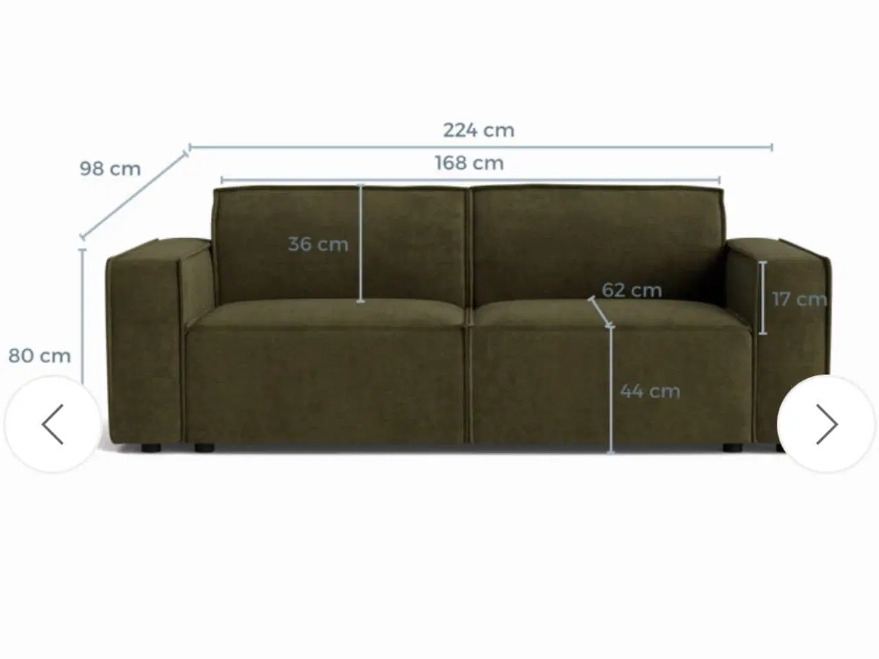 Billede 2 - 3 Personers sofa inkl. puf. LYON