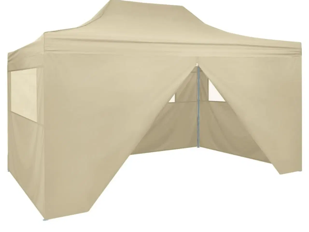 Billede 1 - Foldbart pop-up telt med 4 sidevægge 3 x 4,5 m cremehvid