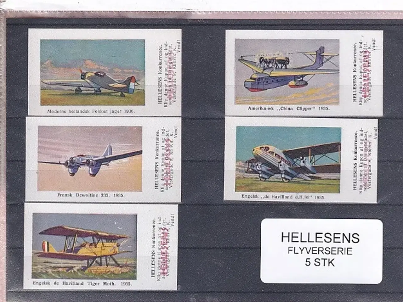 Billede 1 - Hellesens Flyverserie - 5 Stk. mærkater