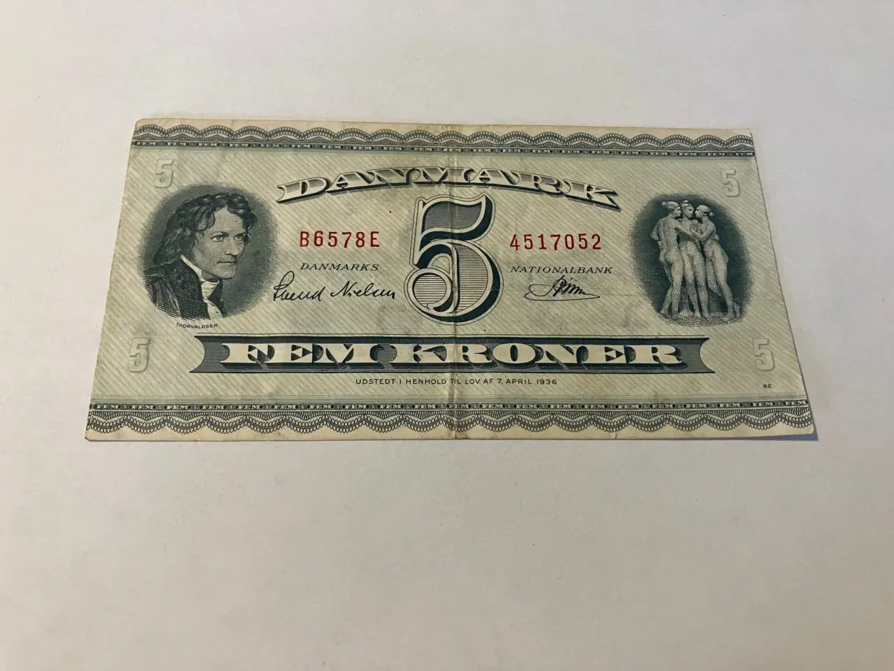 Billede 1 - 5 Kroner B6 1957