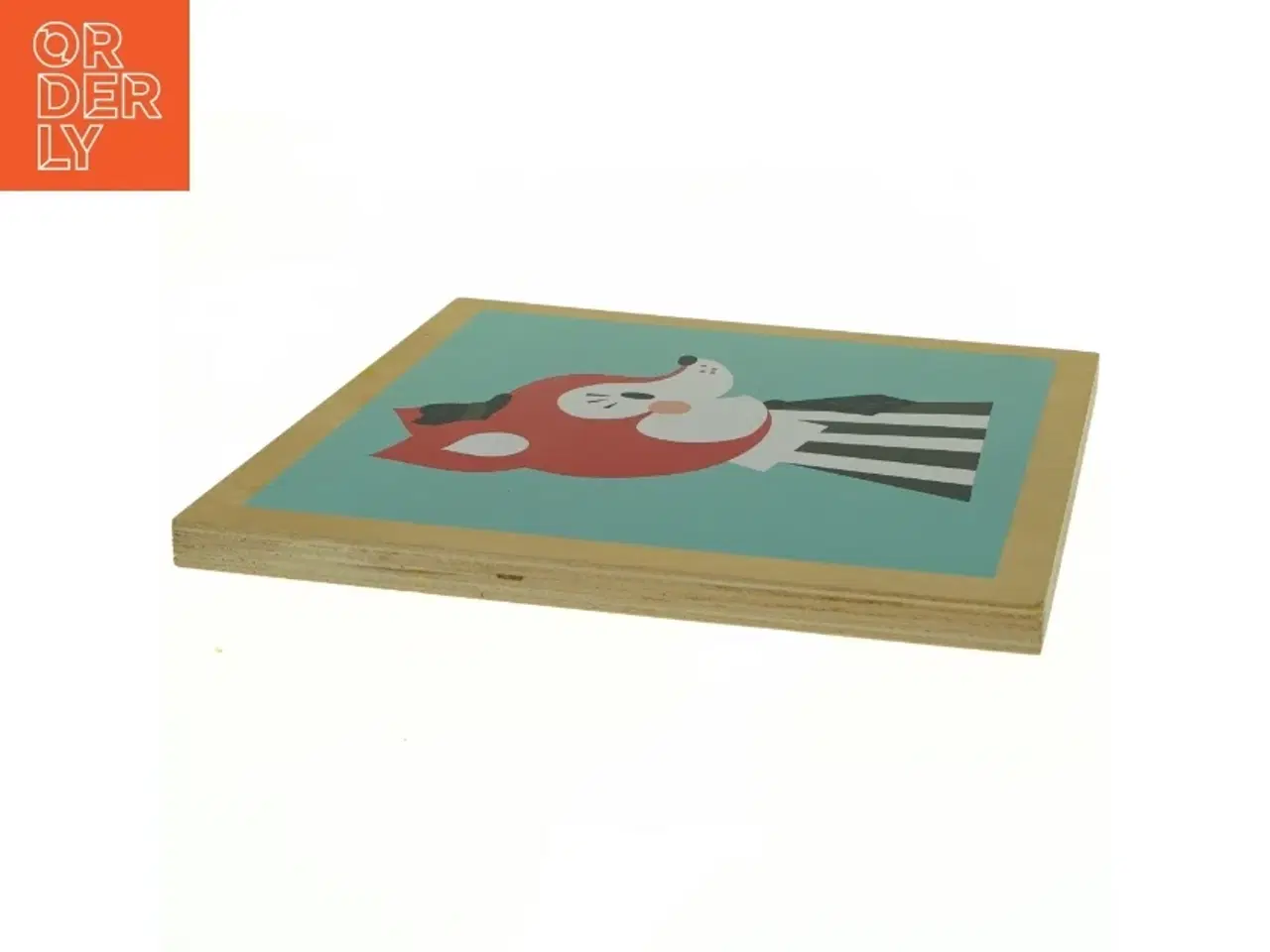 Billede 4 - Illustreret træbillede fra Ferm (str. 25x25 cm)