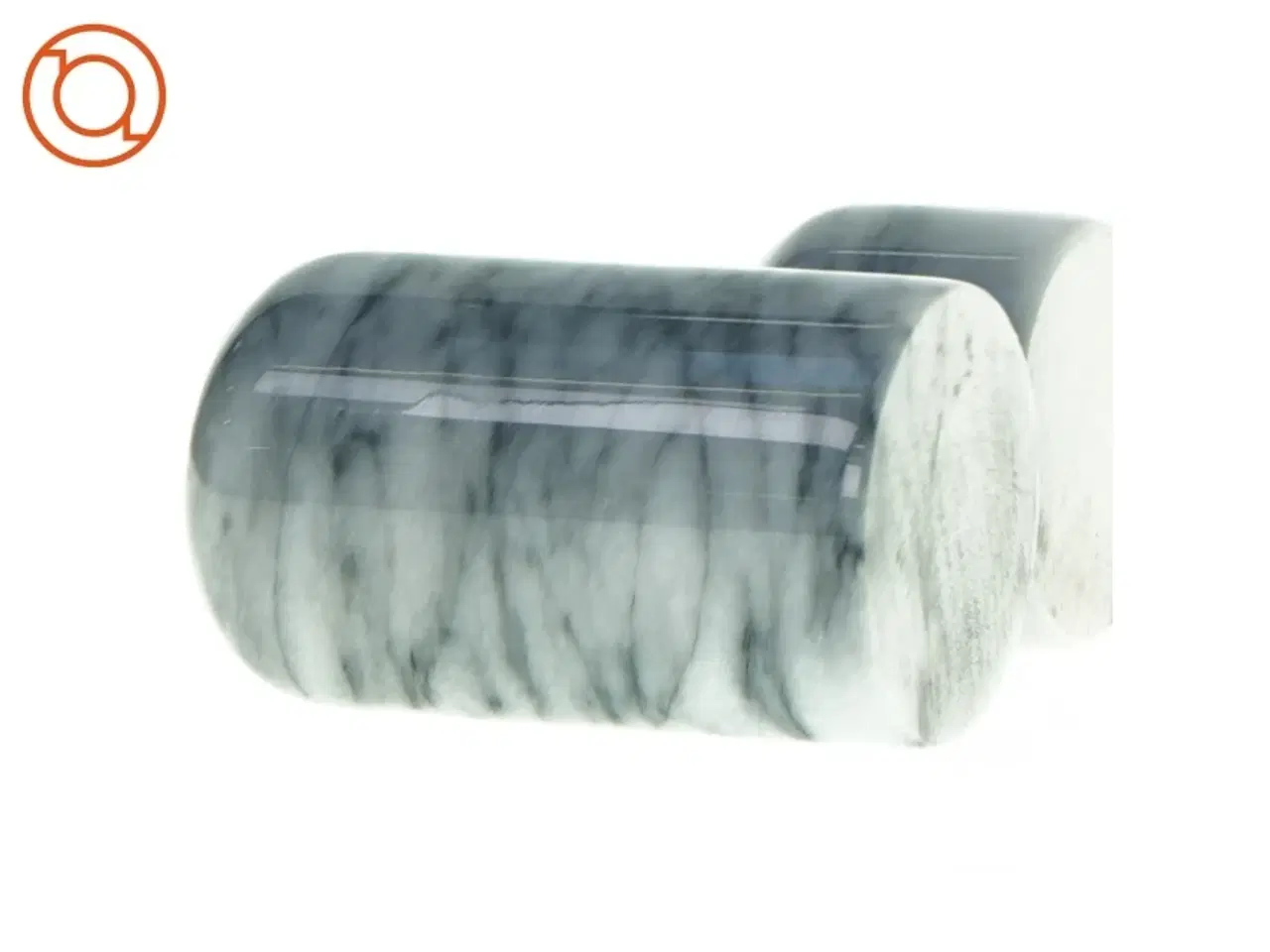 Billede 4 - Lysestager i marmor til fyrfadslys (str. 10 cm og 4 cm)