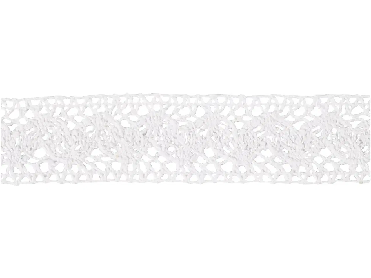 Billede 1 - Hæklet Blonde i Hvid - 30 mm, 10 m Rulle